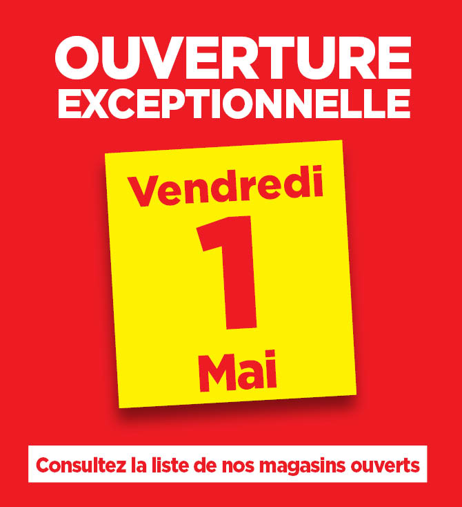 Horaires ouvertures exceptionnelles 1er mai